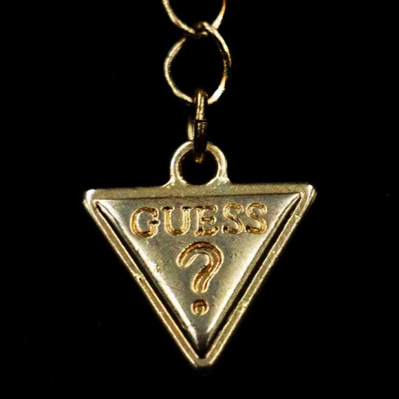 GUESS GLASS CRYSTAL RHINESTONE LINED GOLD TONE STAR NECKLACE - JNCSSL1 - Picture 4 of 4